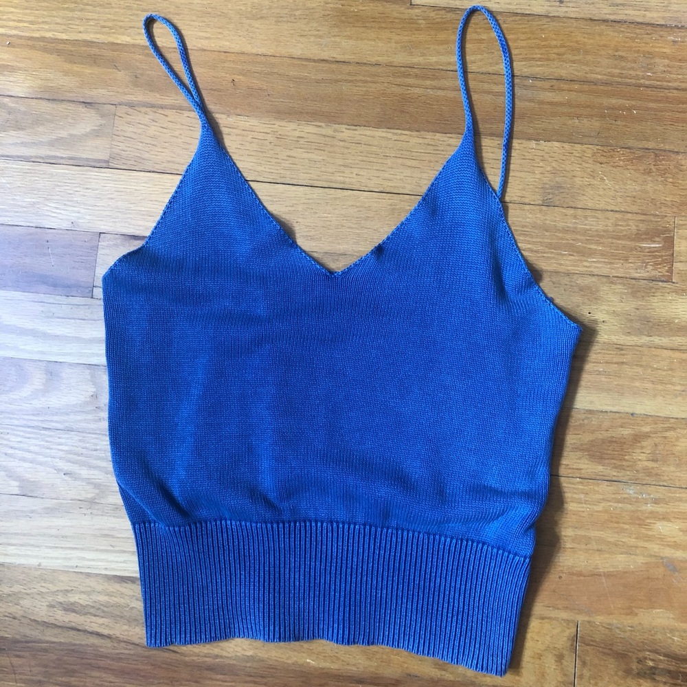 Knit blue tank